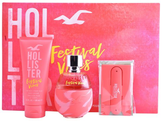 Hollister Pack Eau de Toilette Festival vibes for Her + 2 pieces