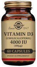 Vitamina D3 UI 100 mcg Cápsulas Vegetales